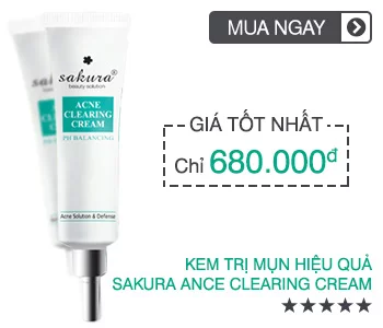 [Kem Sakura Nổi Bật] Kem trị mụn hiệu quả Sakura