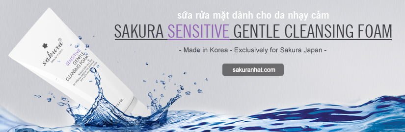 [Banner Danh Mục] Sữa rửa mặt cho da nhạy cảm Sakura Sensitive Gentle