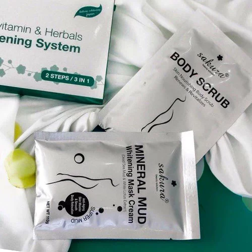Bộ kem tắm trắng Sakura Multivitamin & Herbals Whitening System 02