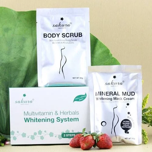 Bộ kem tắm trắng Sakura Multivitamin & Herbals Whitening System 03