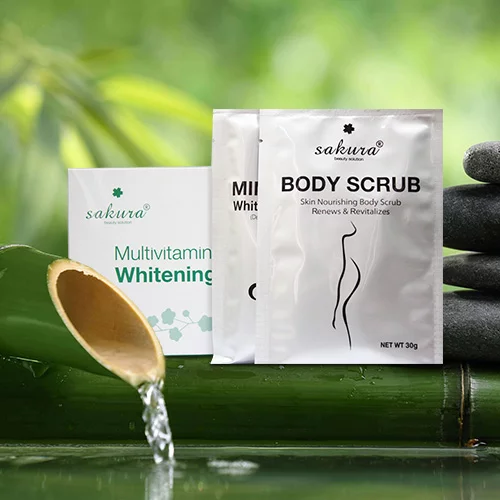 Bộ kem tắm trắng Sakura Multivitamin & Herbals Whitening System 04