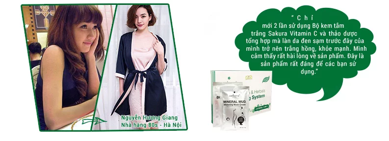 Bộ kem tắm trắng Sakura Multivitamin & Herbals Whitening System 4