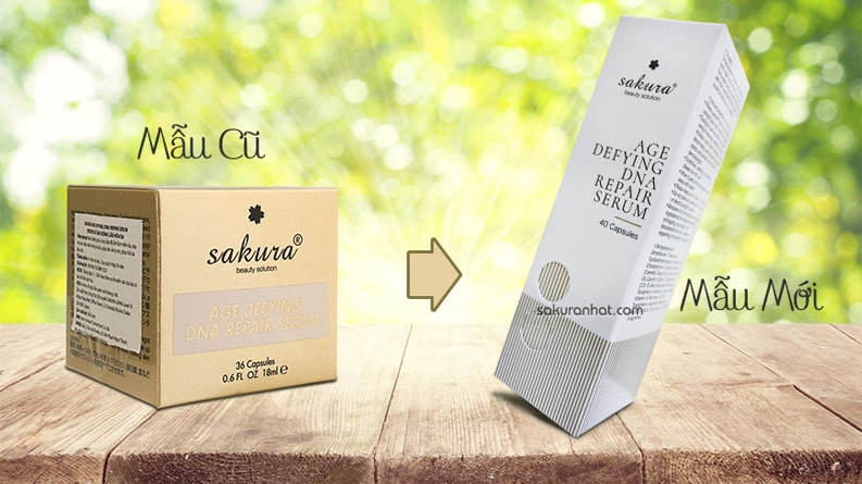 Mẫu cũ mẫu mới Sakura Age Defying DNA Repair Serum