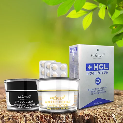 Bộ 3 đặc trị nám dưỡng trắng da Sakura 05