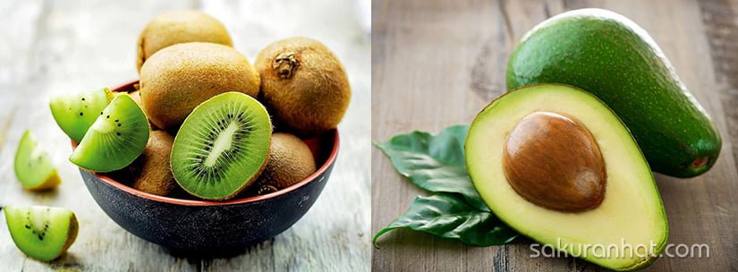 Đắp mặt nạ coallgen tự nhiên bằng kiwi và bơ