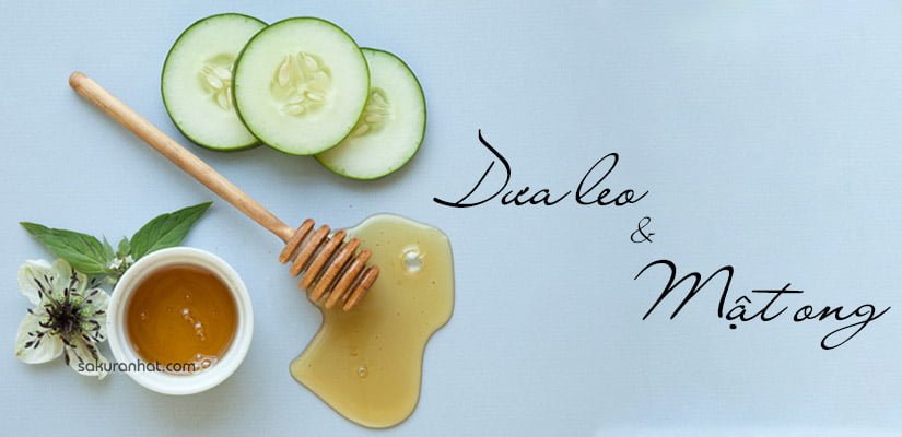 #2. Cách làm trắng da mặt bằng mật ong và dưa leo